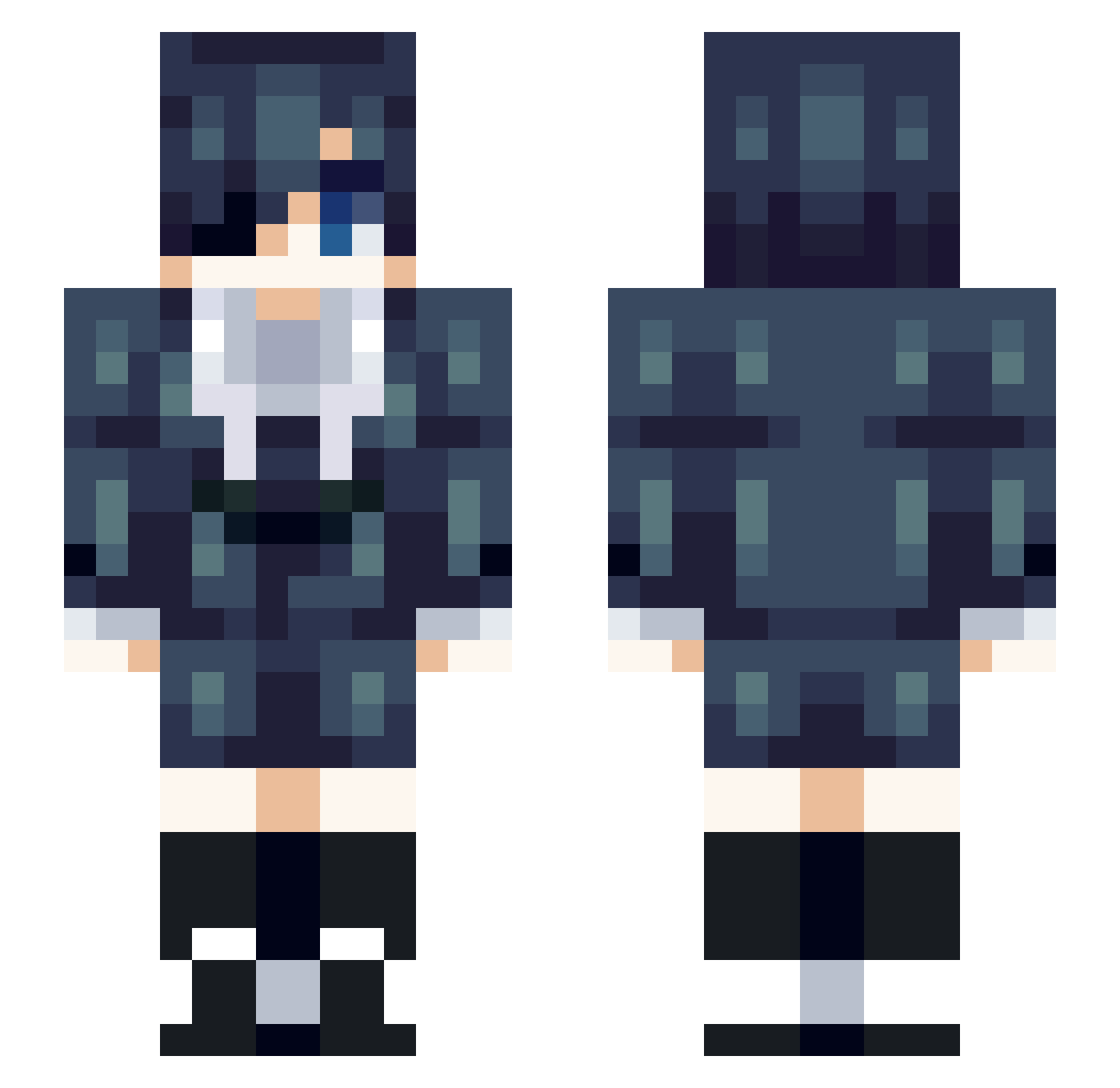 EdenAndArt_ Minecraft skin, front and back view
