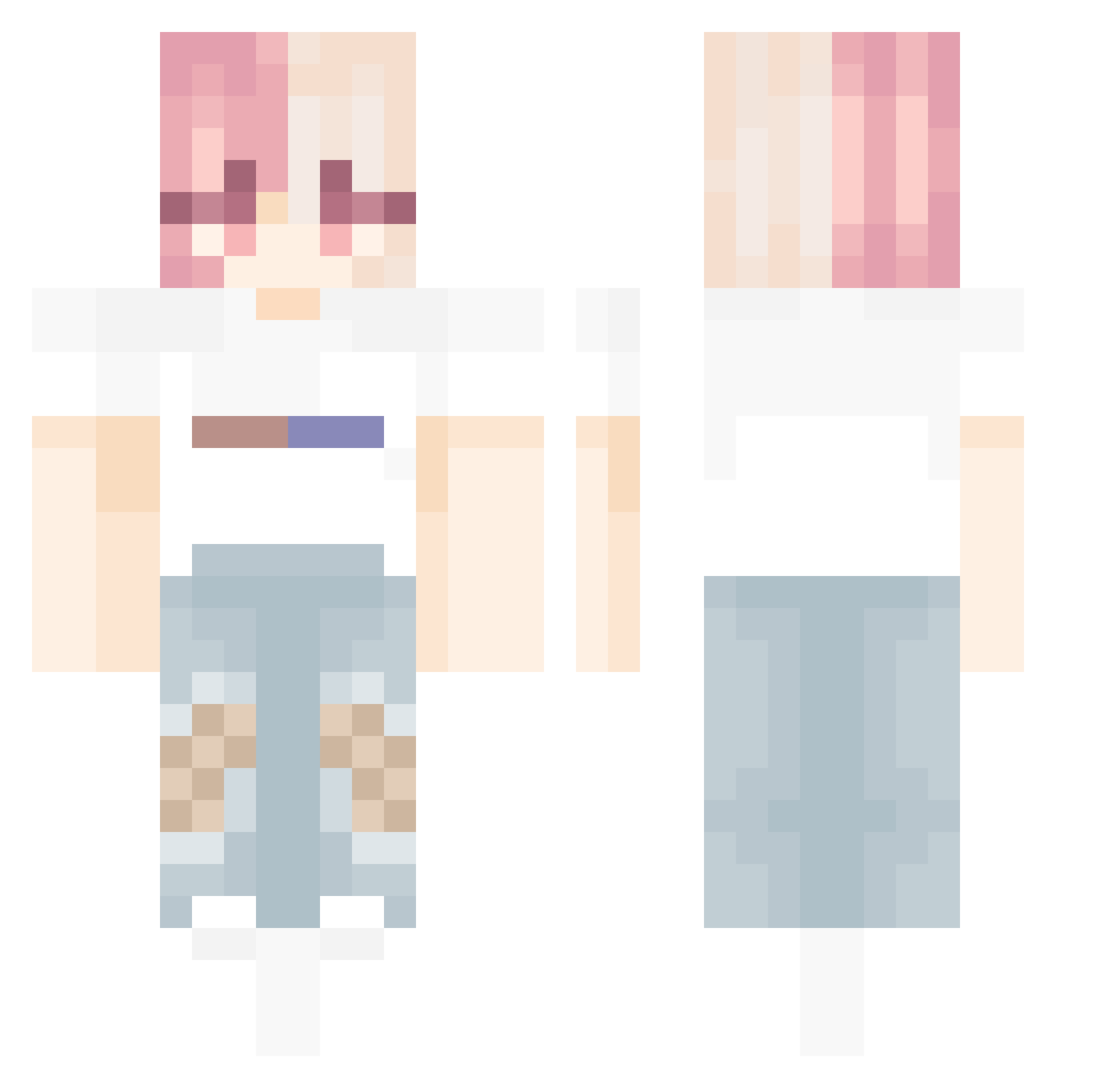 DangBeMagical85 Minecraft skin, front and back view
