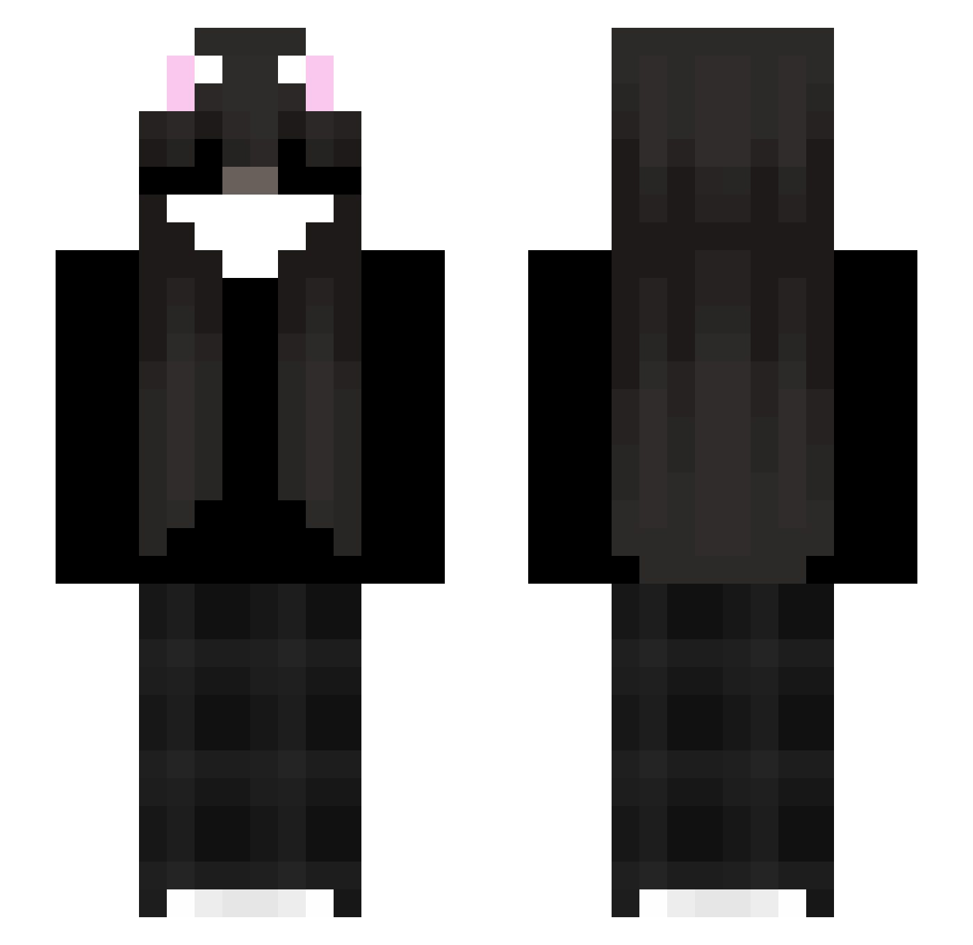 shamelesslies Minecraft skin, front and back view