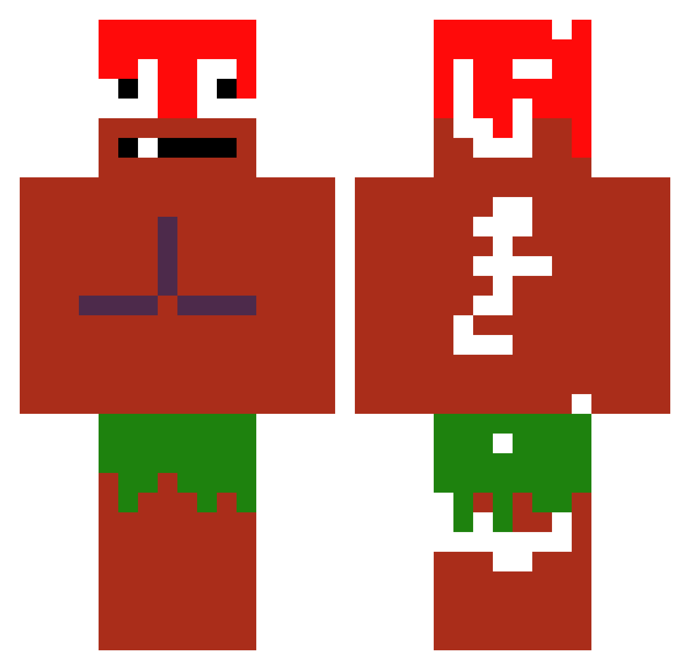 JIKI_MU Minecraft skin, front and back view