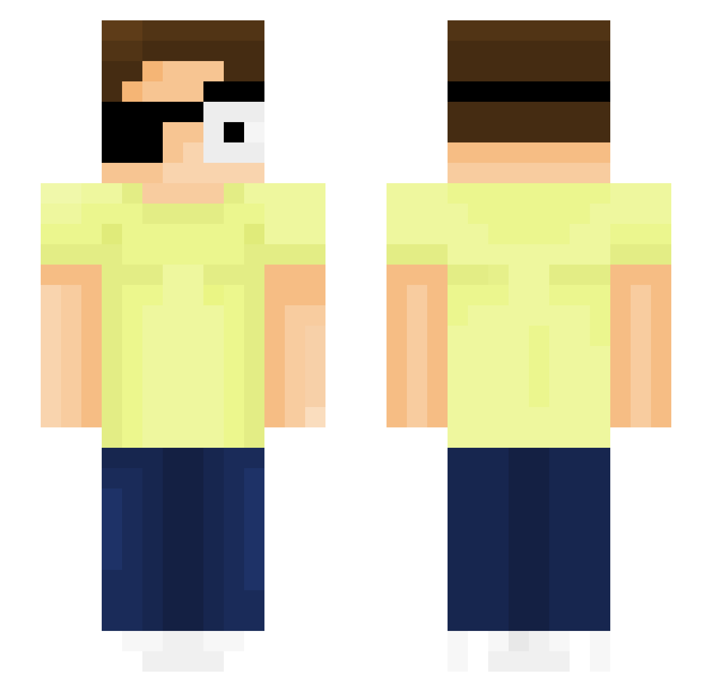 ApoloLan Minecraft skin, front and back view