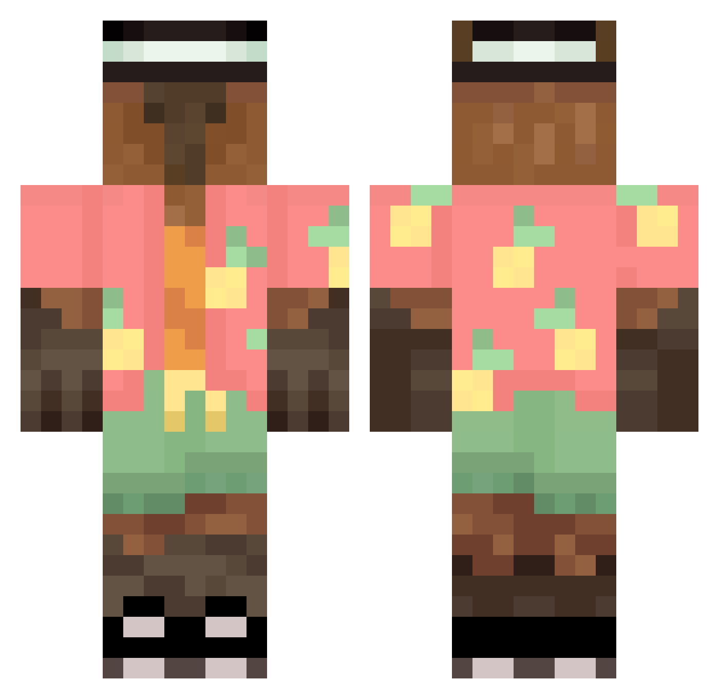 Kritkam6588 Minecraft skin, front and back view