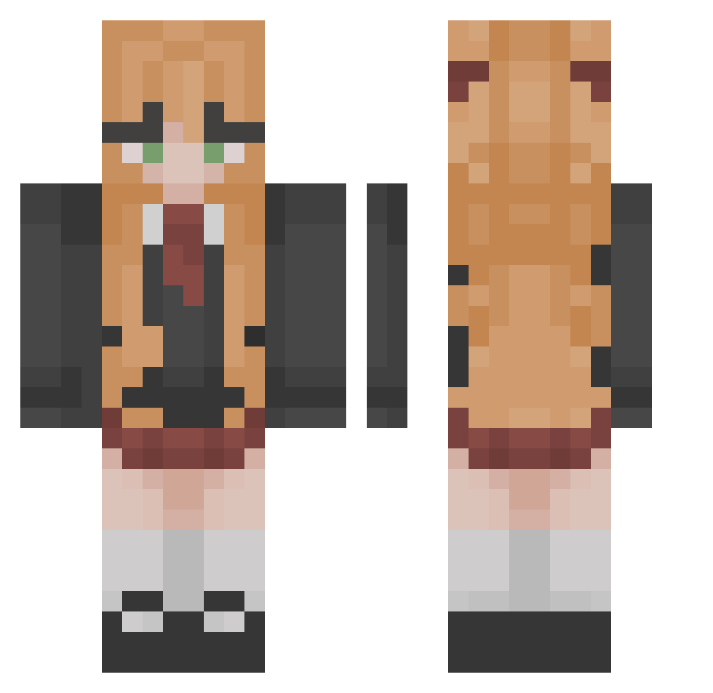H4Z_ Minecraft skin, front and back view