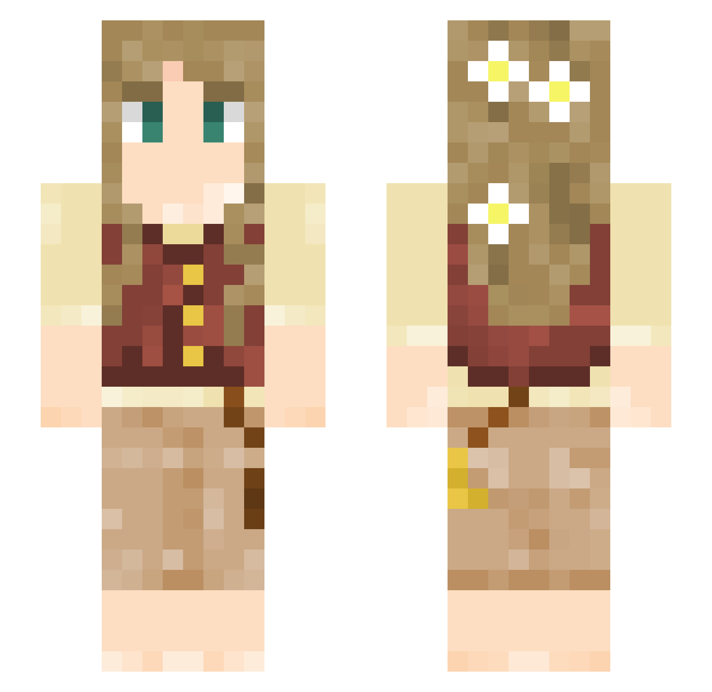 gzz5768 Minecraft skin, front and back view