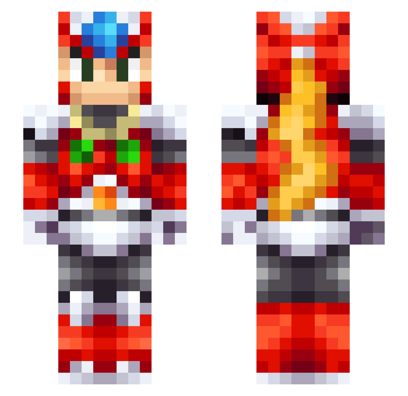 ArLuBar Minecraft skin, front and back view