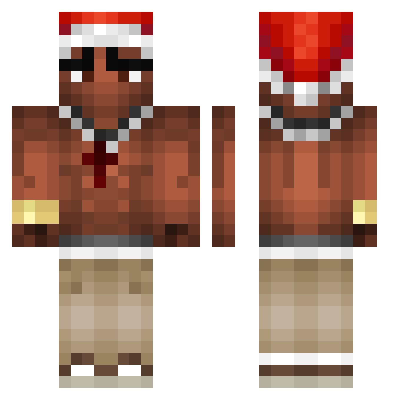 McShown Minecraft skin, front and back view