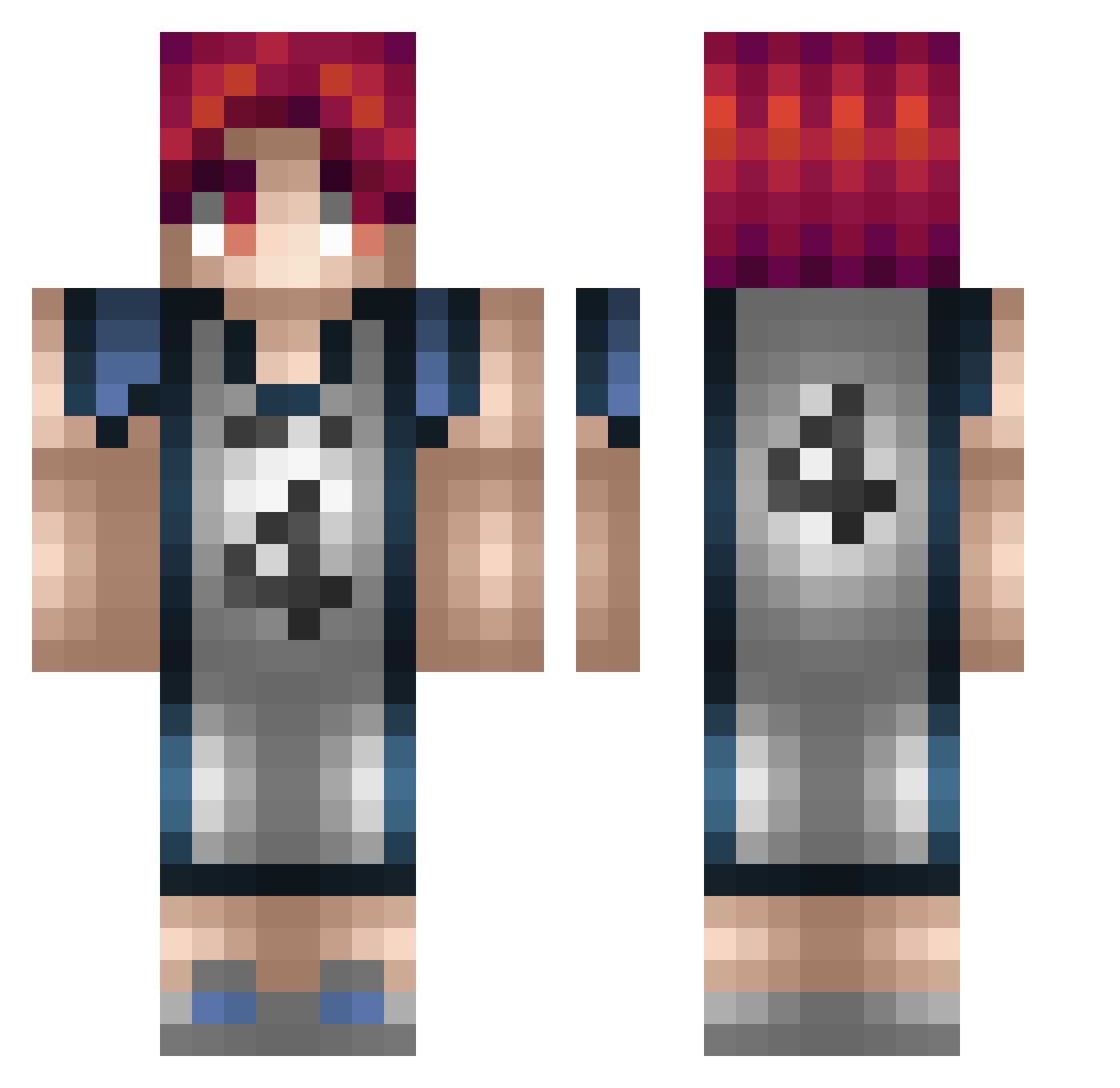 kasatka_love Minecraft skin, front and back view