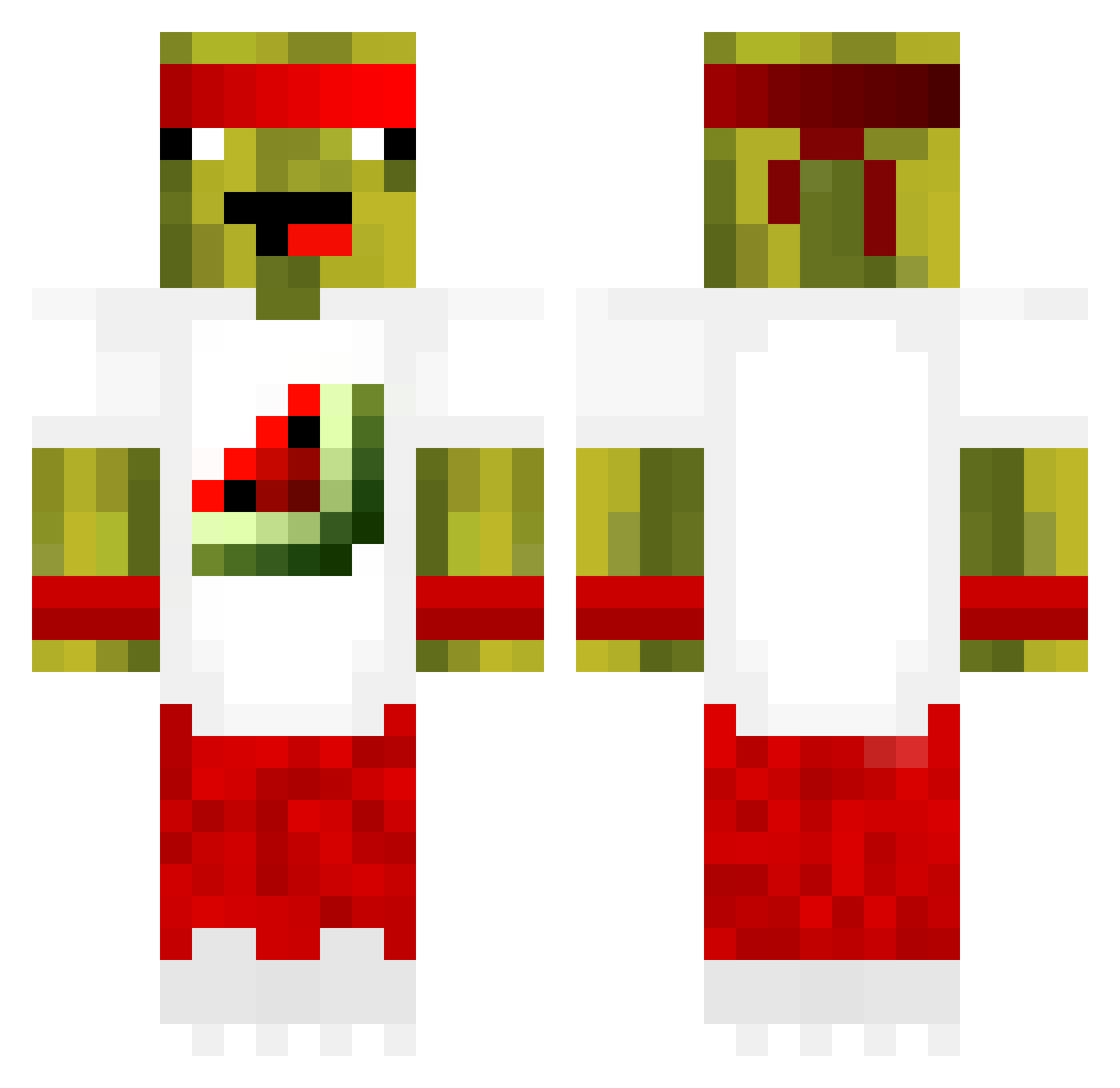 DethNothe Minecraft skin, front and back view