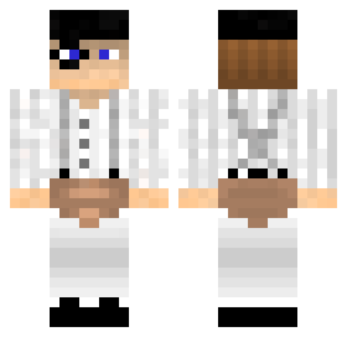 Kracherl Minecraft skin, front and back view