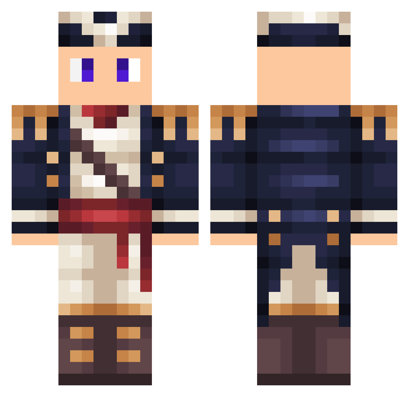 Dawso_58 Minecraft skin, front and back view