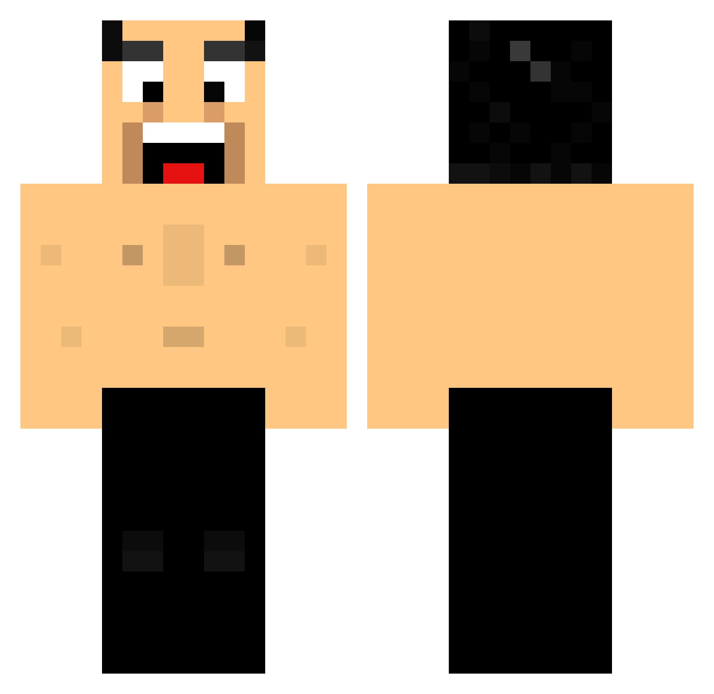 Egashira_chan Minecraft skin, front and back view