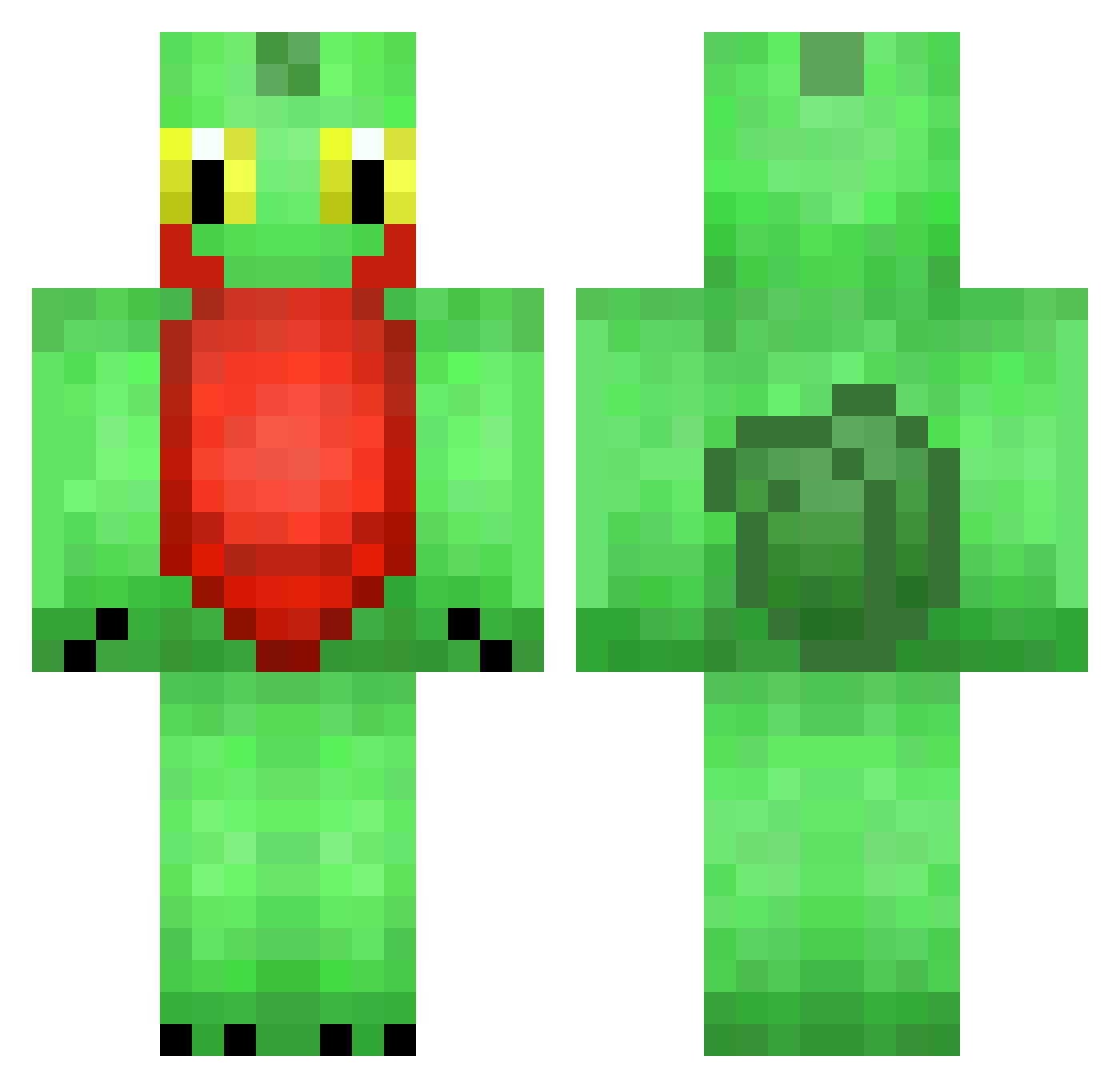 EnglishMan Minecraft skin, front and back view