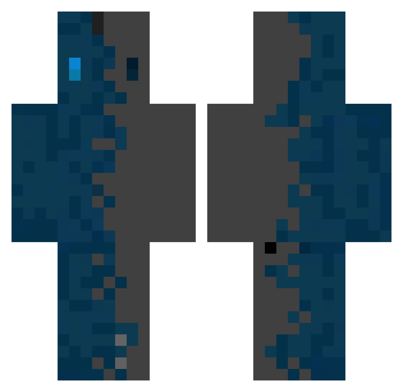 21ping Minecraft skin, front and back view