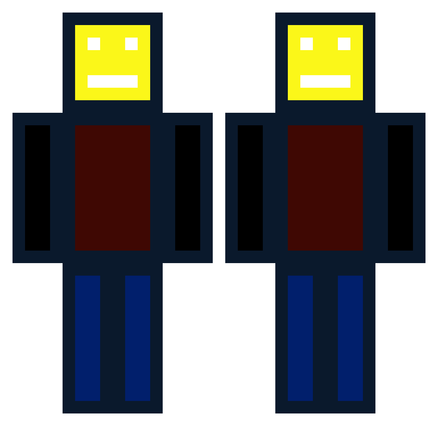 TheDarkKnight_01 Minecraft skin, front and back view