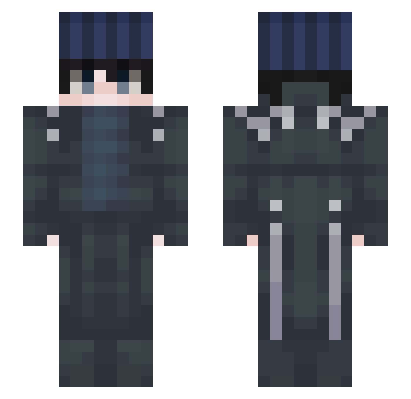 meomurph Minecraft skin, front and back view