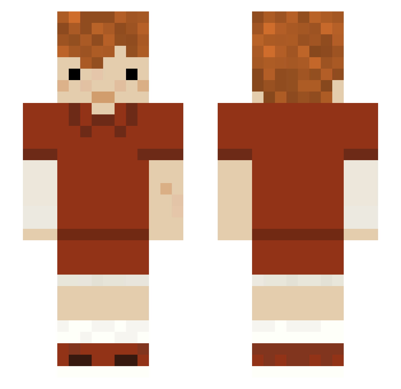 _wiggie Minecraft skin, front and back view