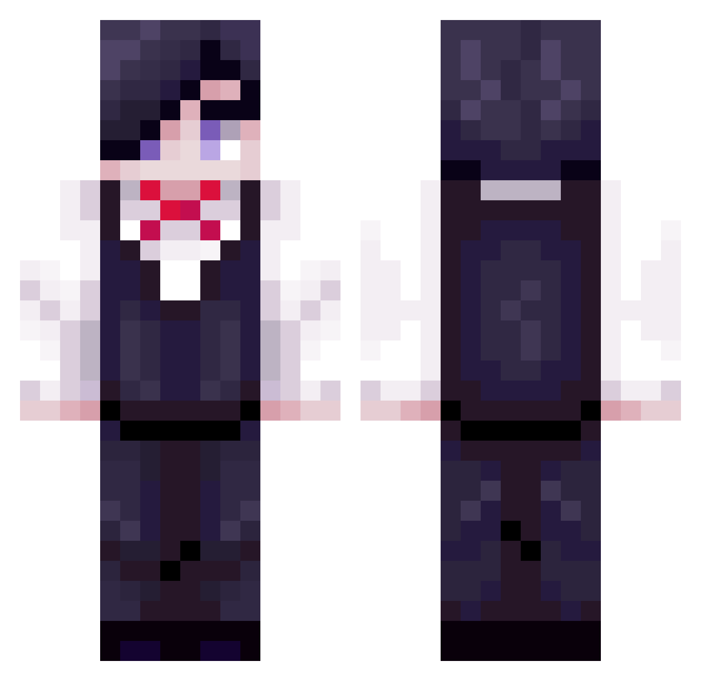 EdwardTwilight Minecraft skin, front and back view