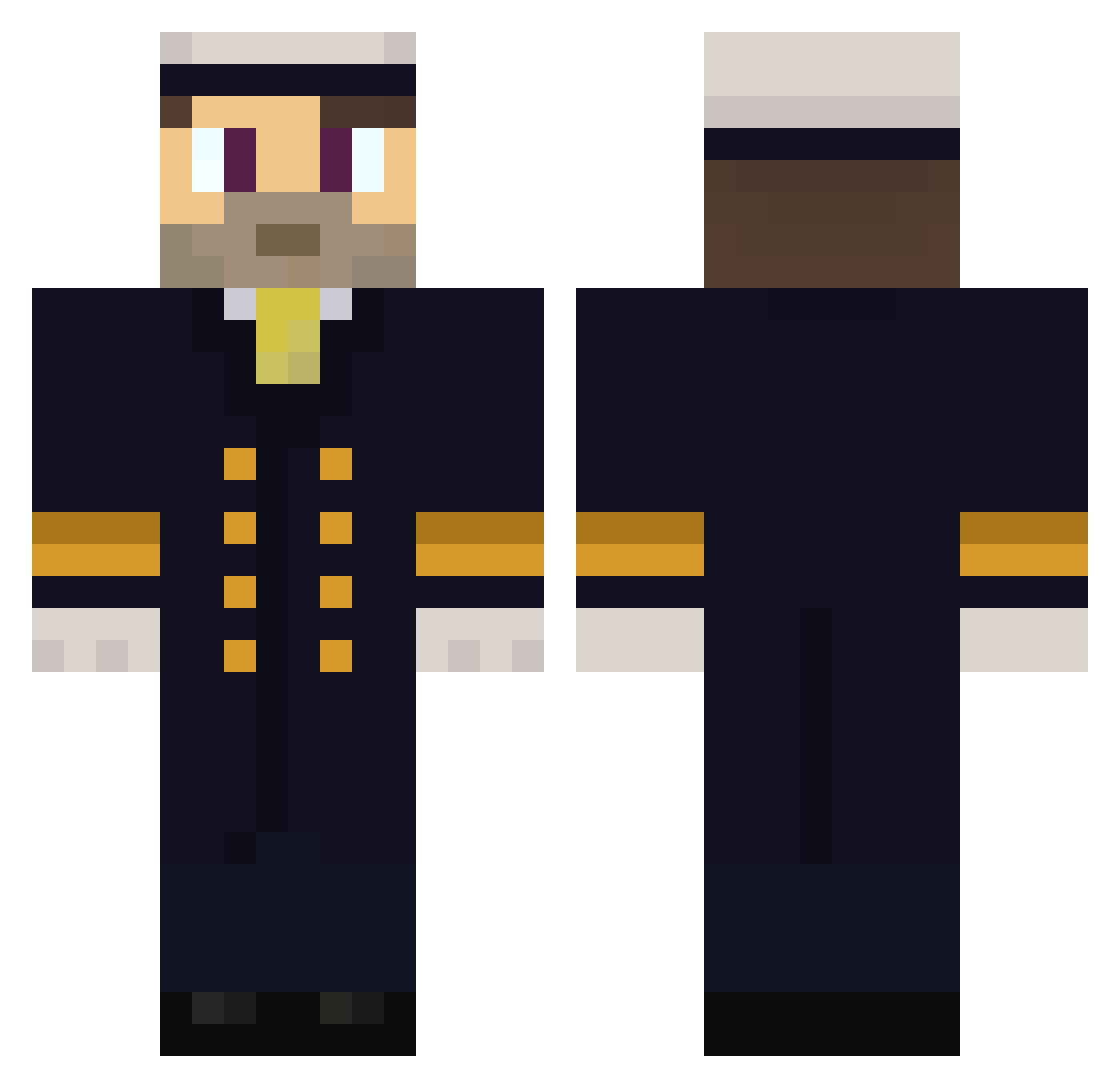 Rayadiix Minecraft skin, front and back view