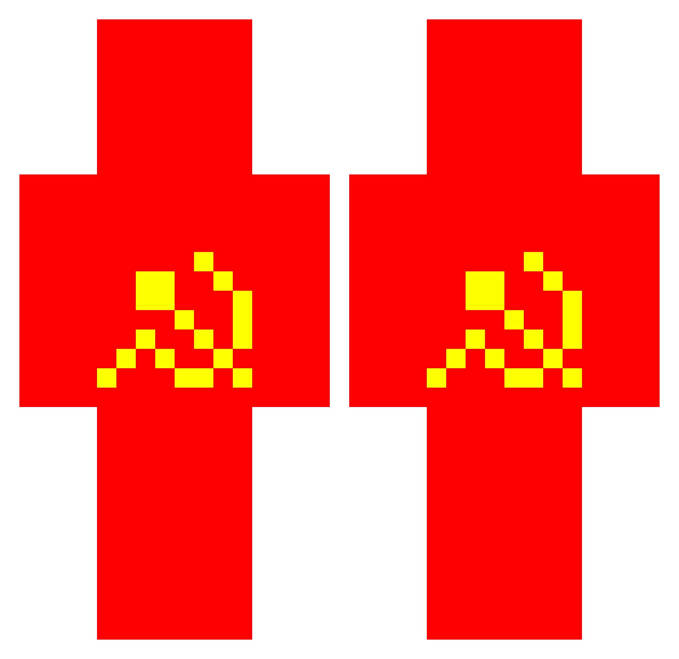 FlashFire6789 Minecraft skin, front and back view