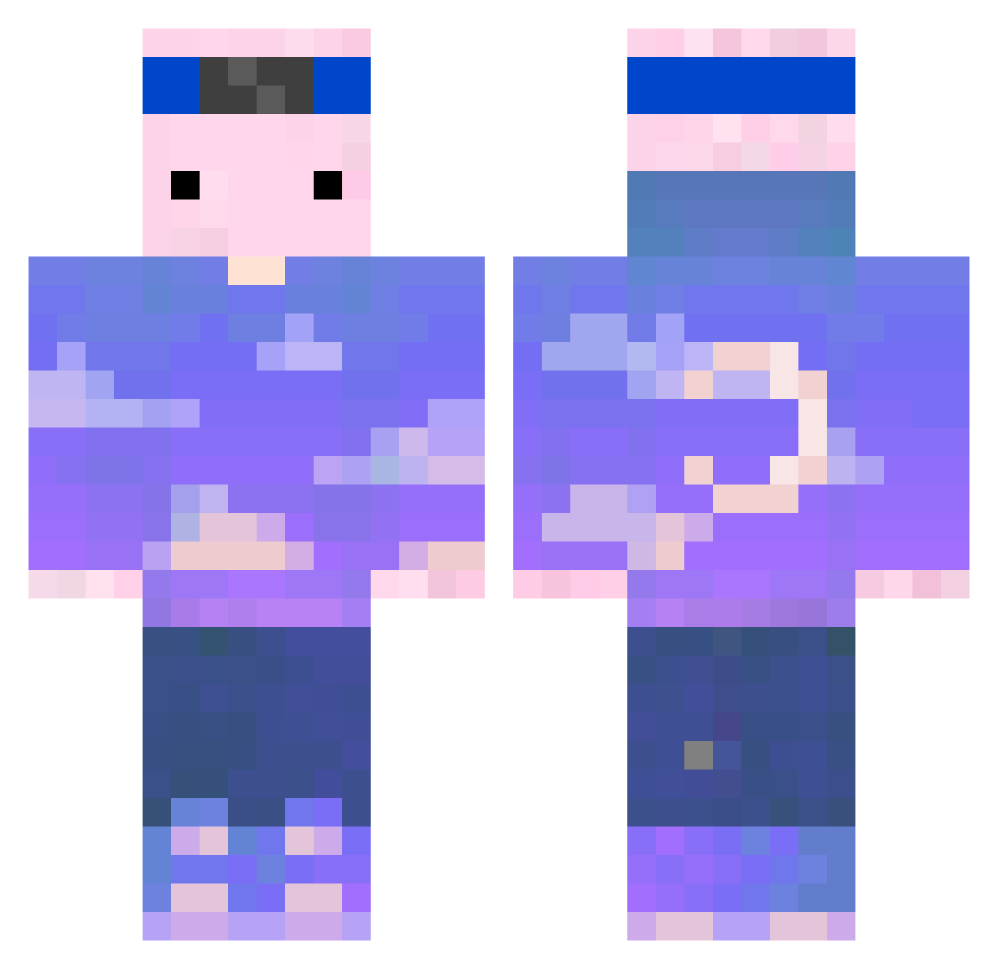 MrDawnn Minecraft skin, front and back view