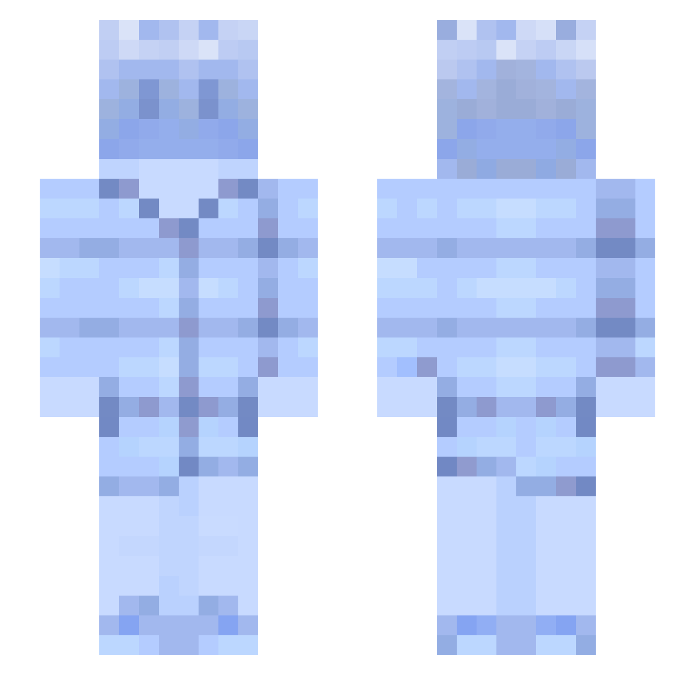 Breeziner Minecraft skin, front and back view