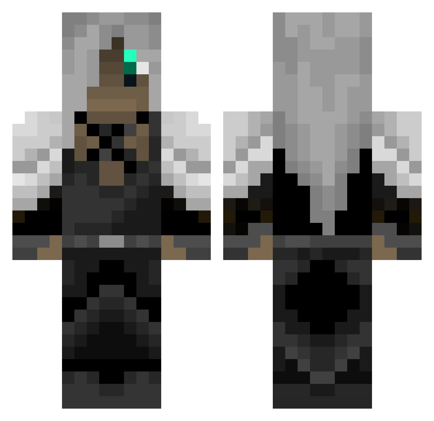Caract Minecraft skin, front and back view
