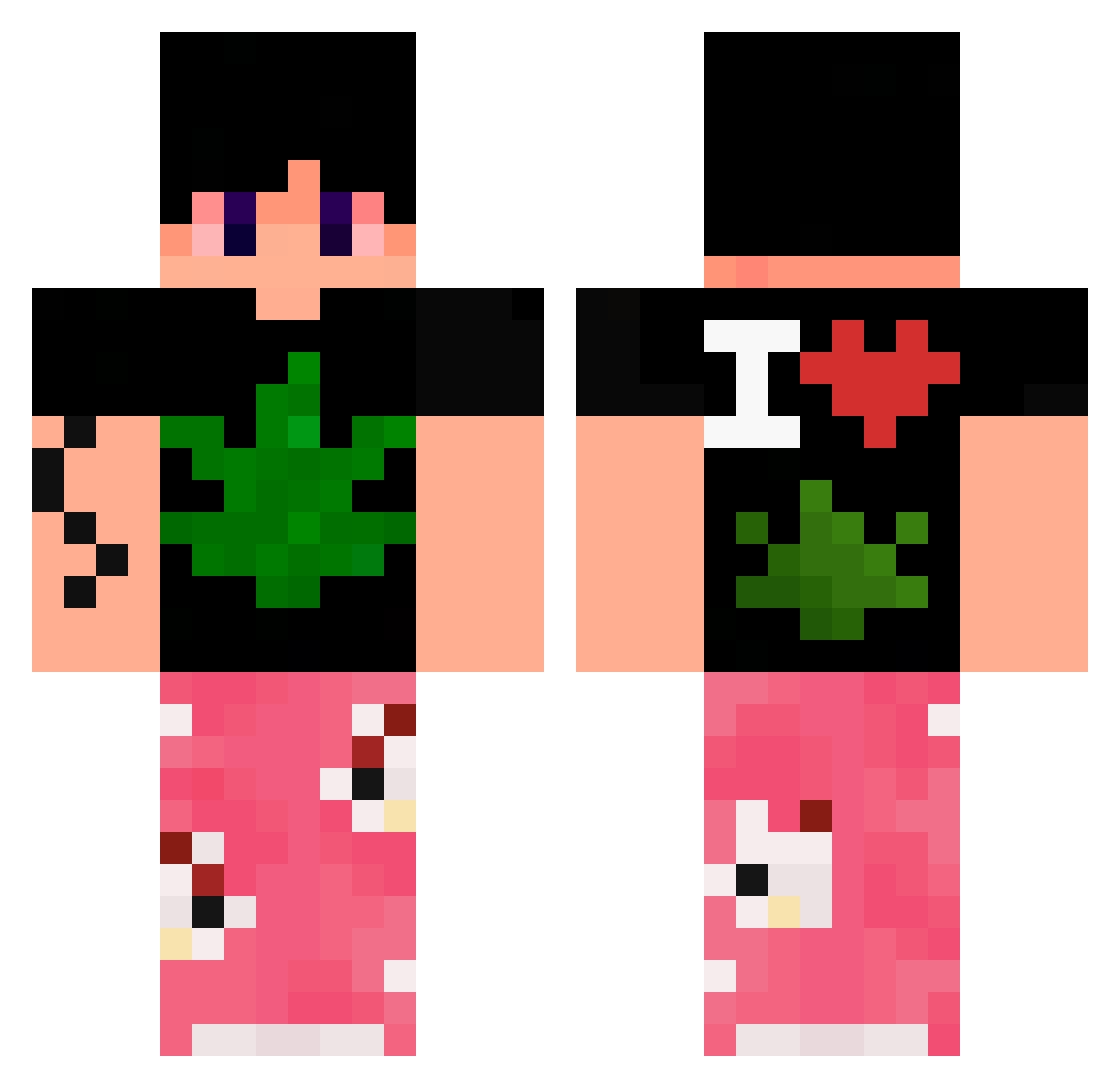 Paraiba011 Minecraft skin, front and back view