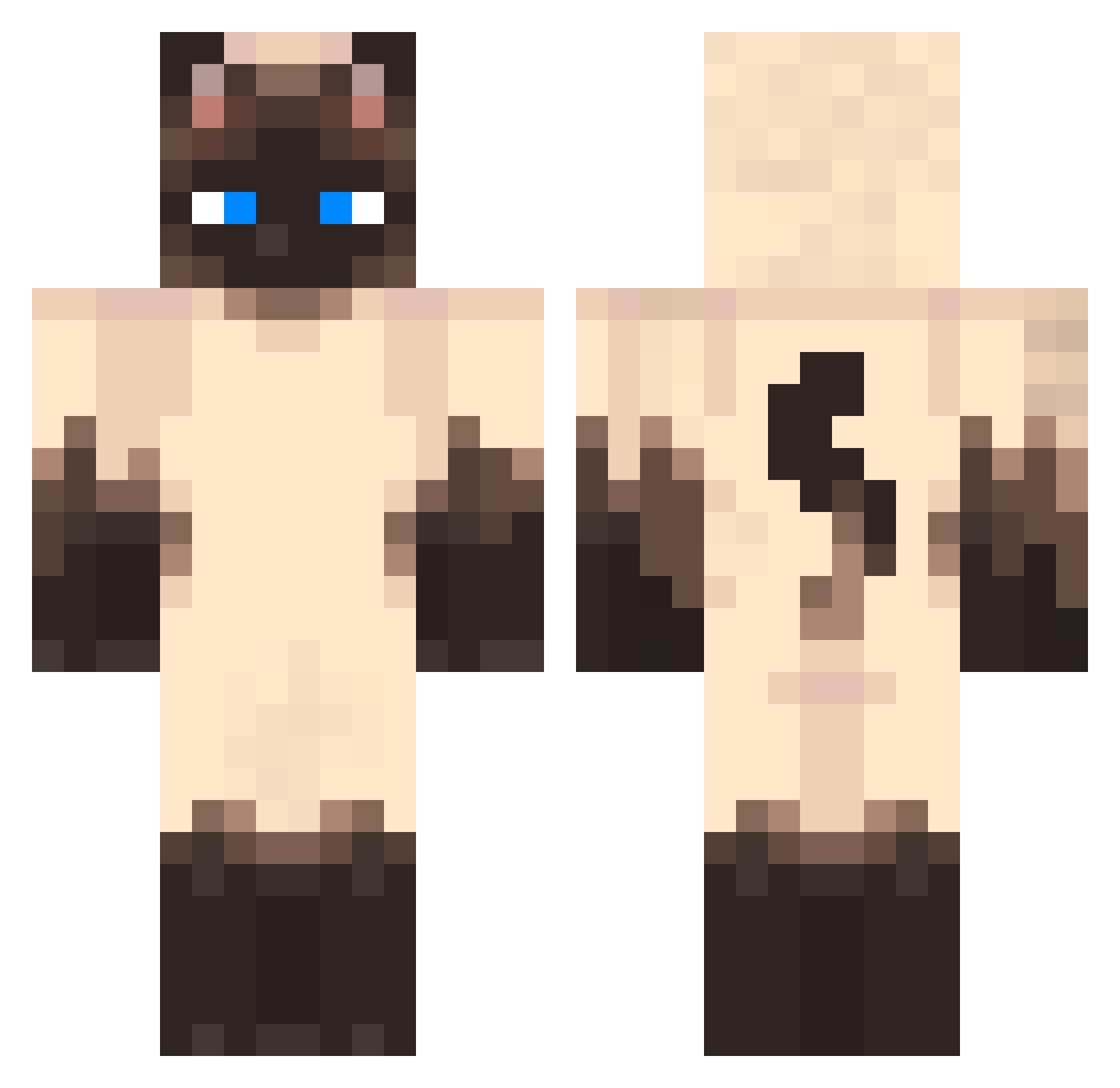 Davido28 Minecraft skin, front and back view