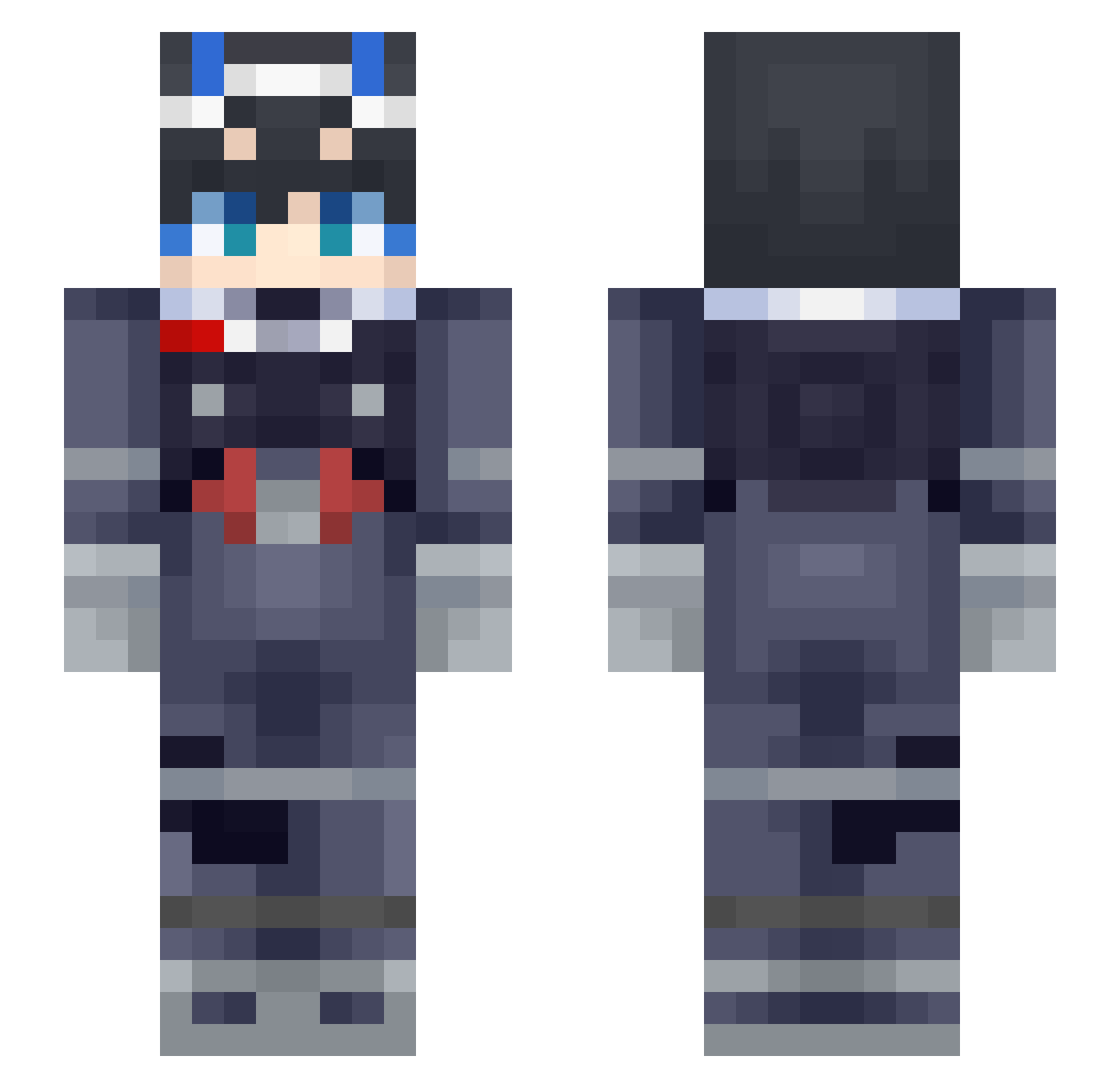 Gadottin Minecraft skin, front and back view