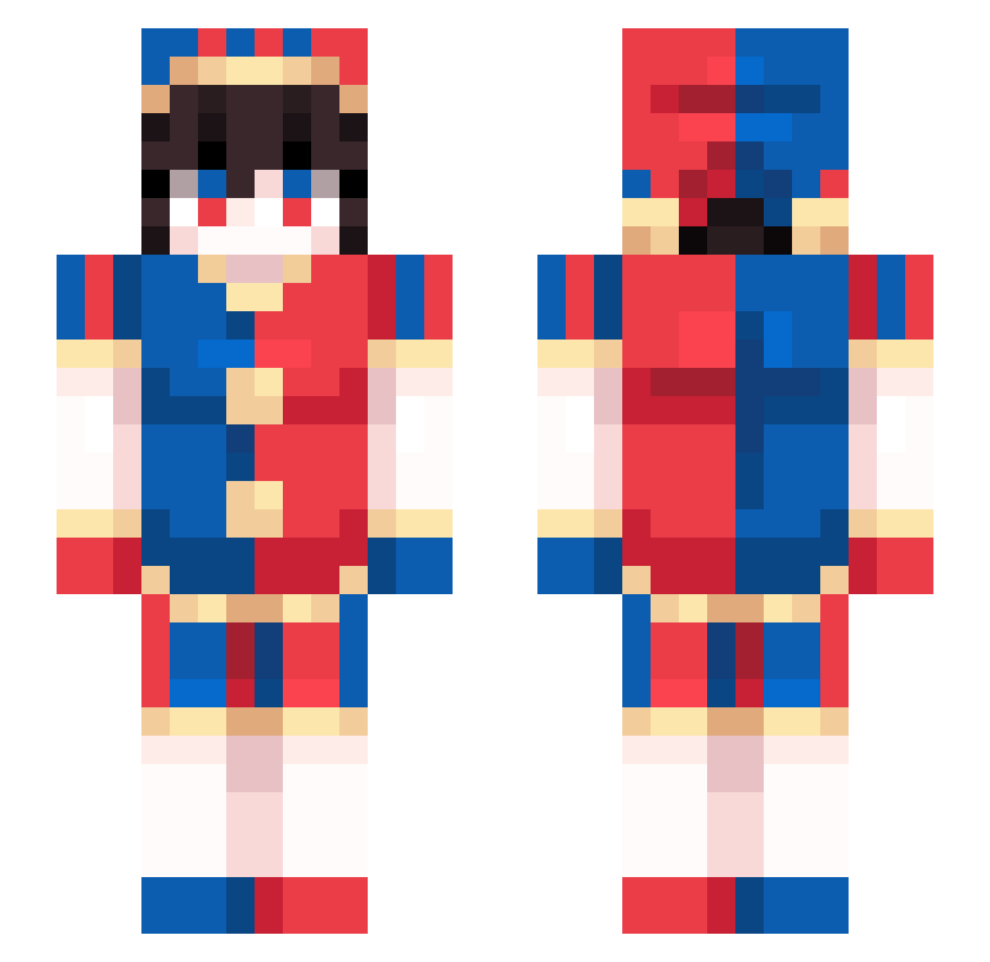 ThoughtMusic242 Minecraft skin, front and back view