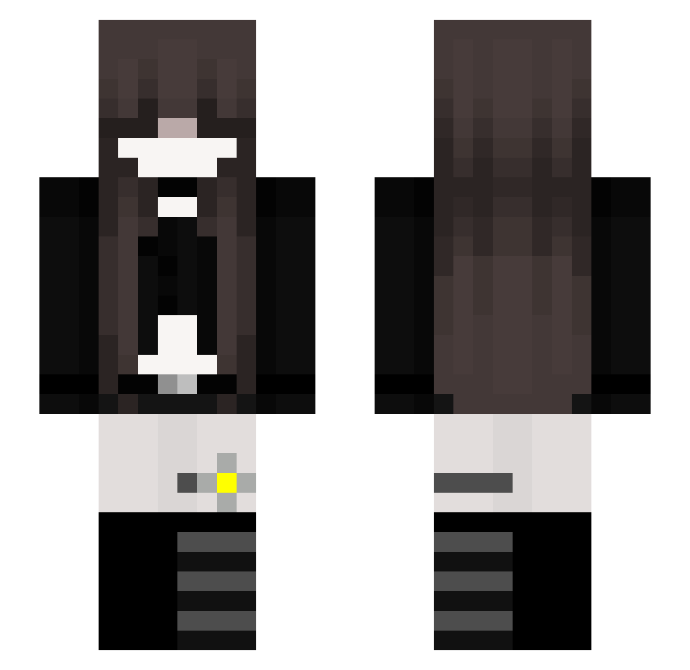 Sredzio Minecraft skin, front and back view