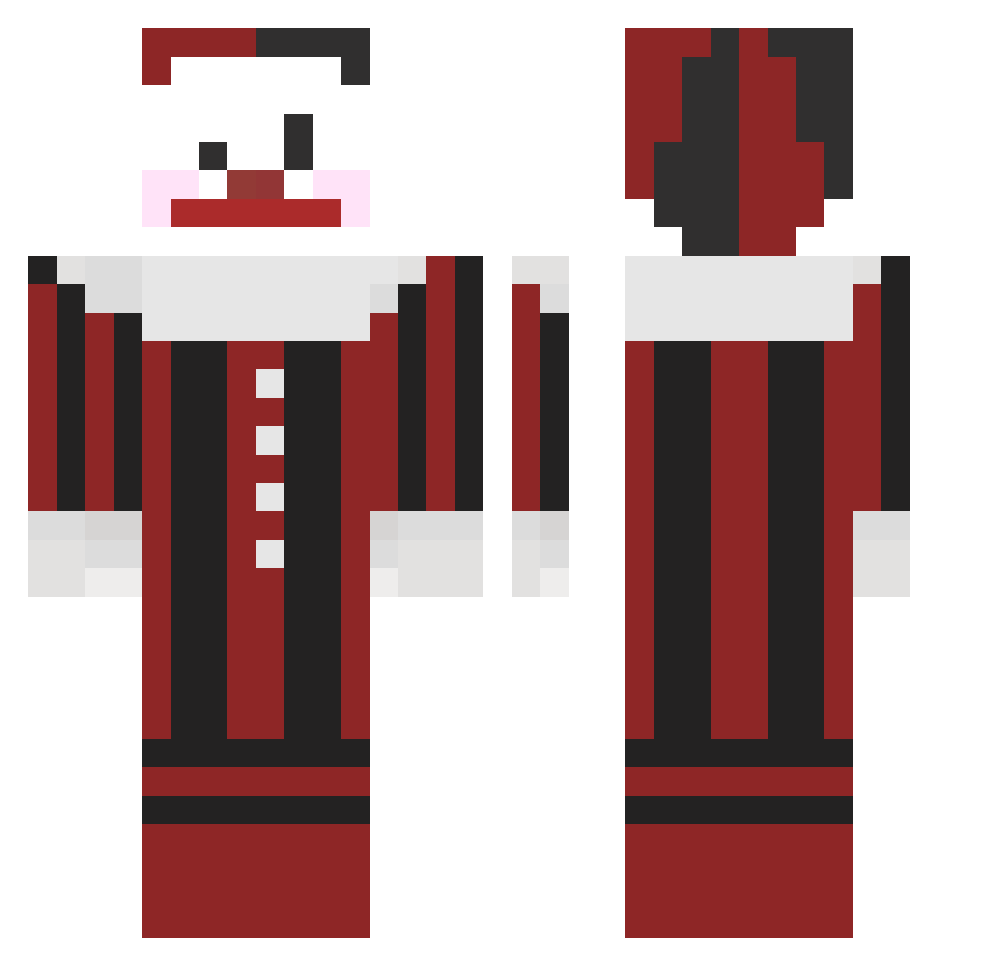 Smurpay Minecraft skin, front and back view