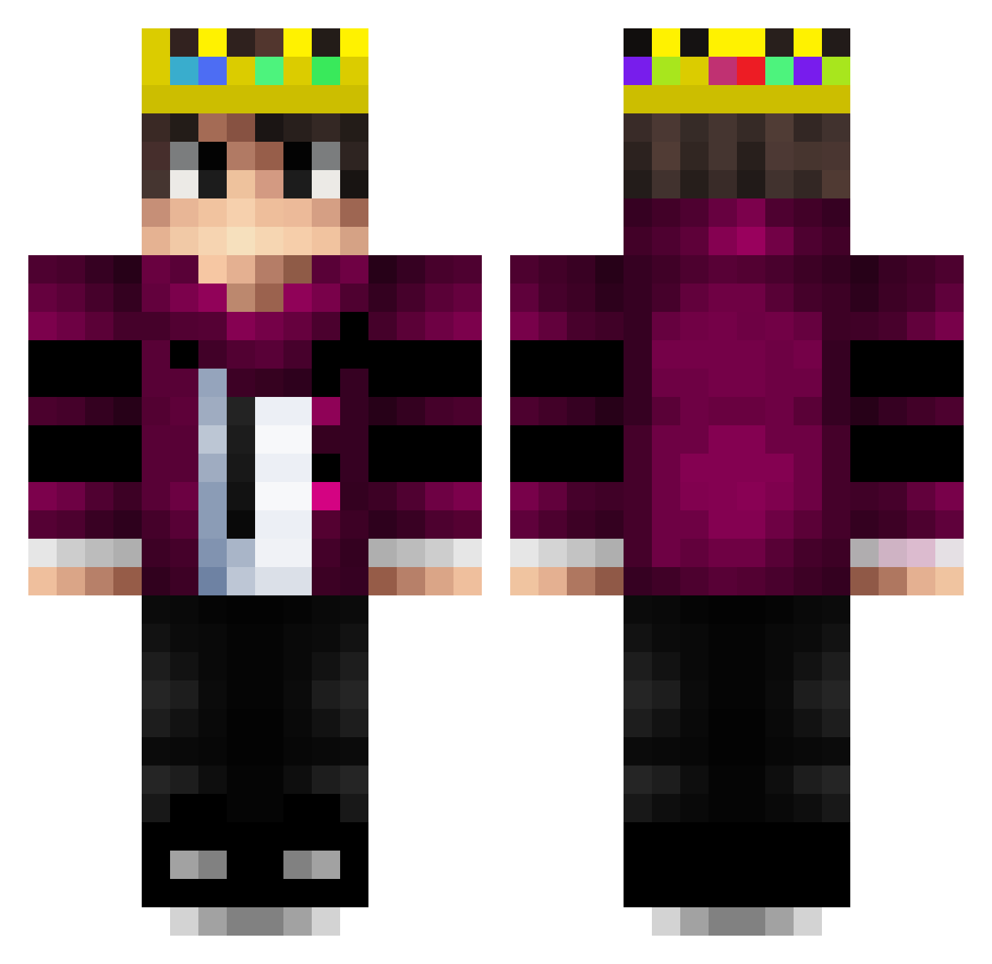 Icanmove2 Minecraft skin, front and back view