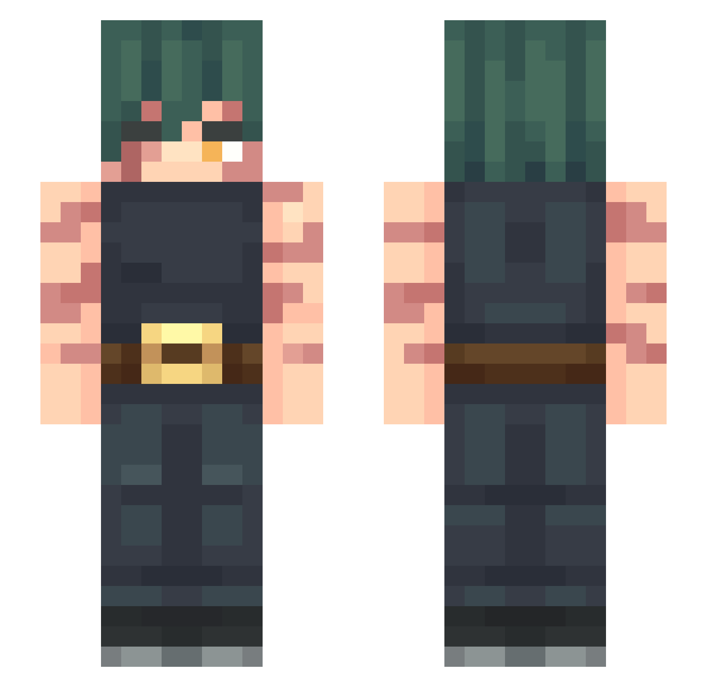 Igooorek Minecraft skin, front and back view