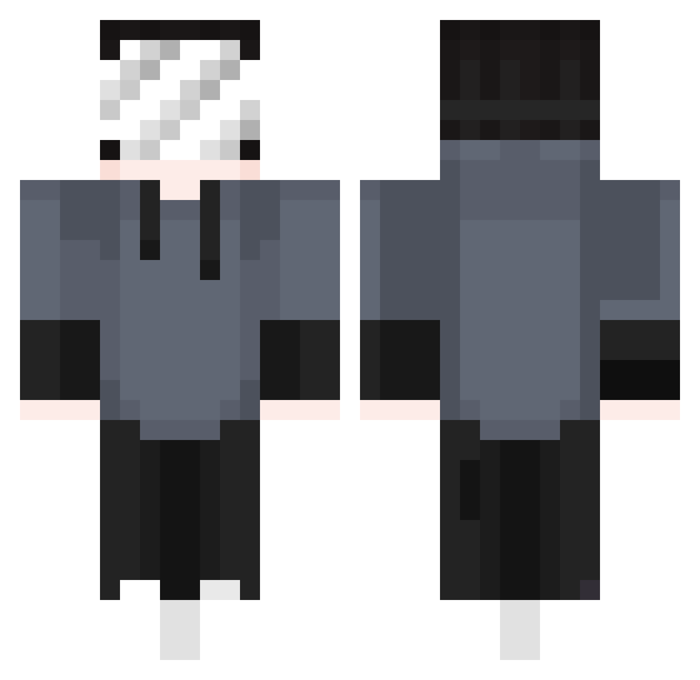 Paugcgc Minecraft skin, front and back view