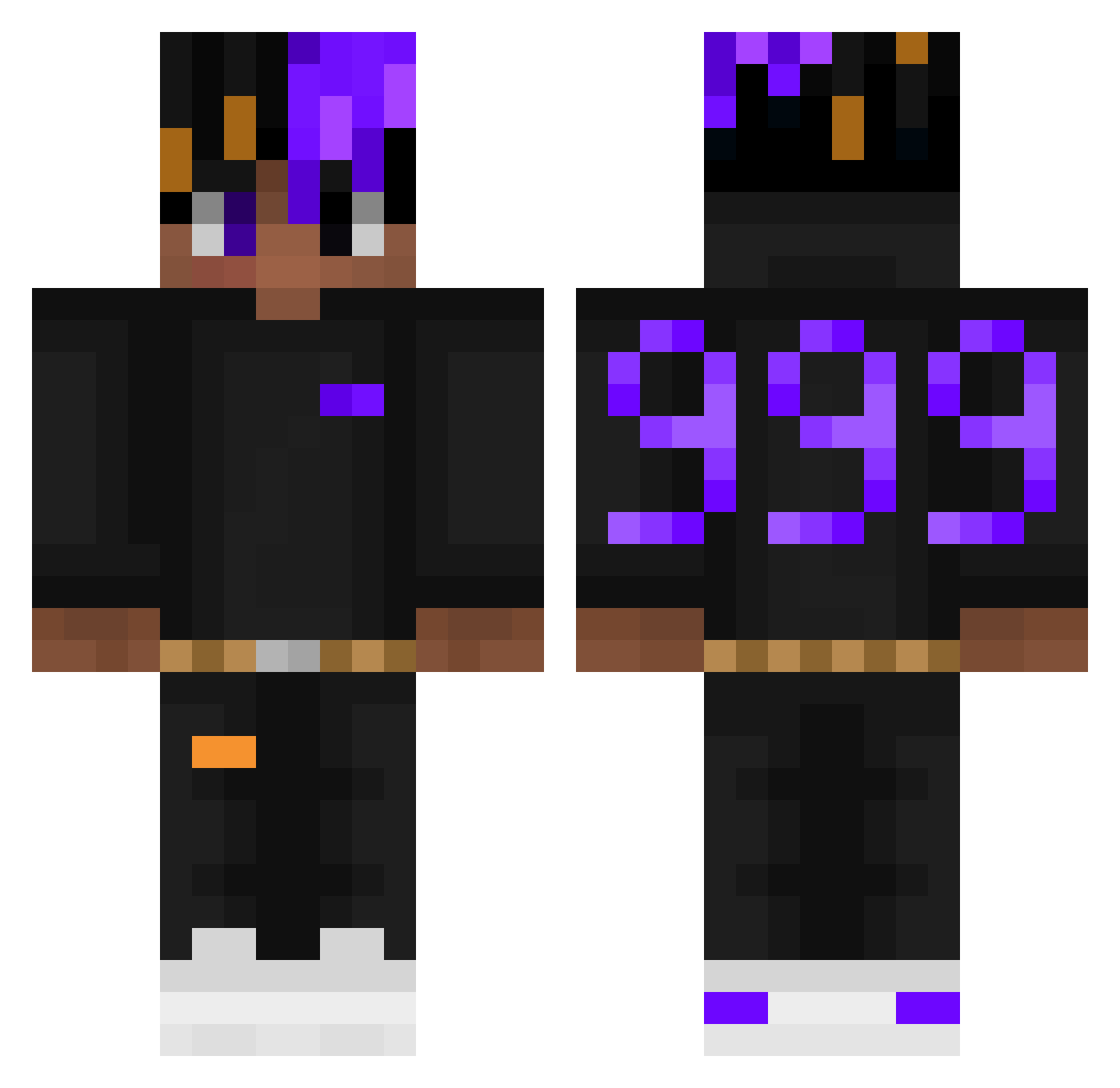 Arthjur Minecraft skin, front and back view