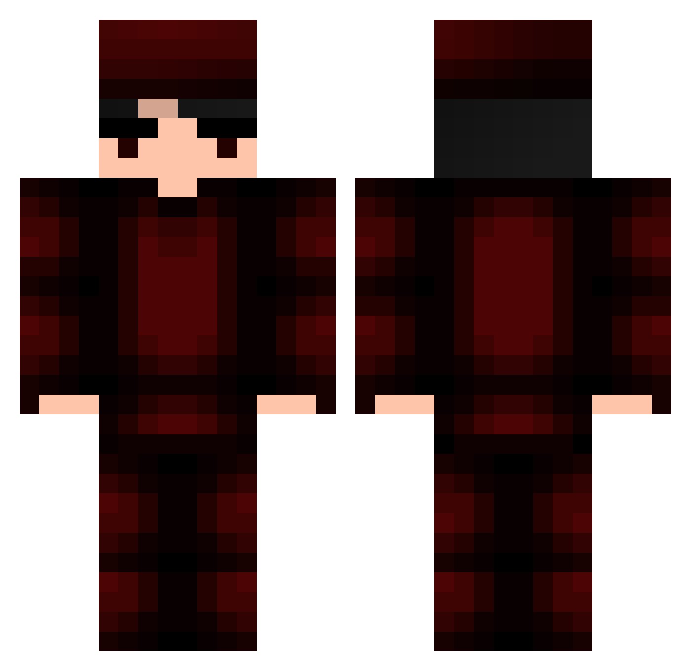 FiirstaayBDF Minecraft skin, front and back view