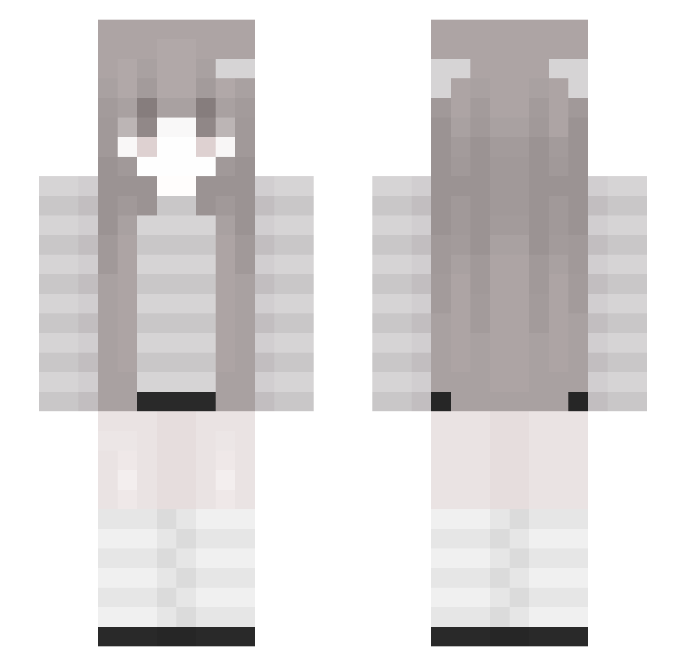 DUT20 Minecraft skin, front and back view