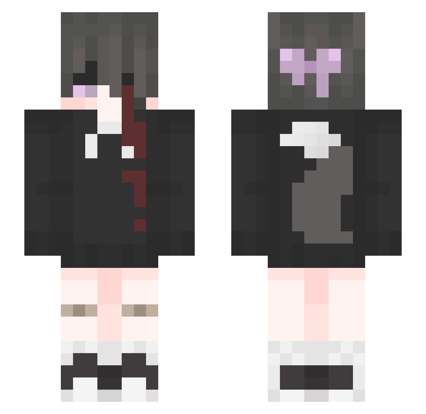xxii Minecraft skin, front and back view