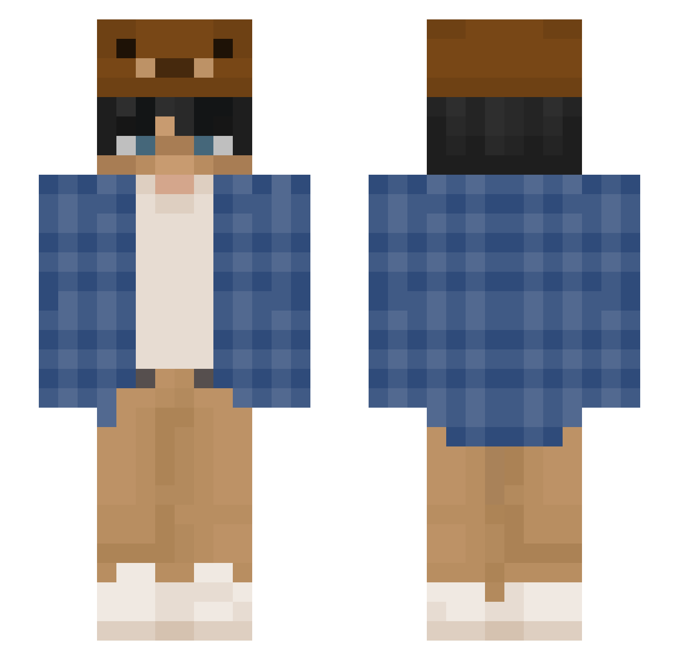 Charsss Minecraft skin, front and back view