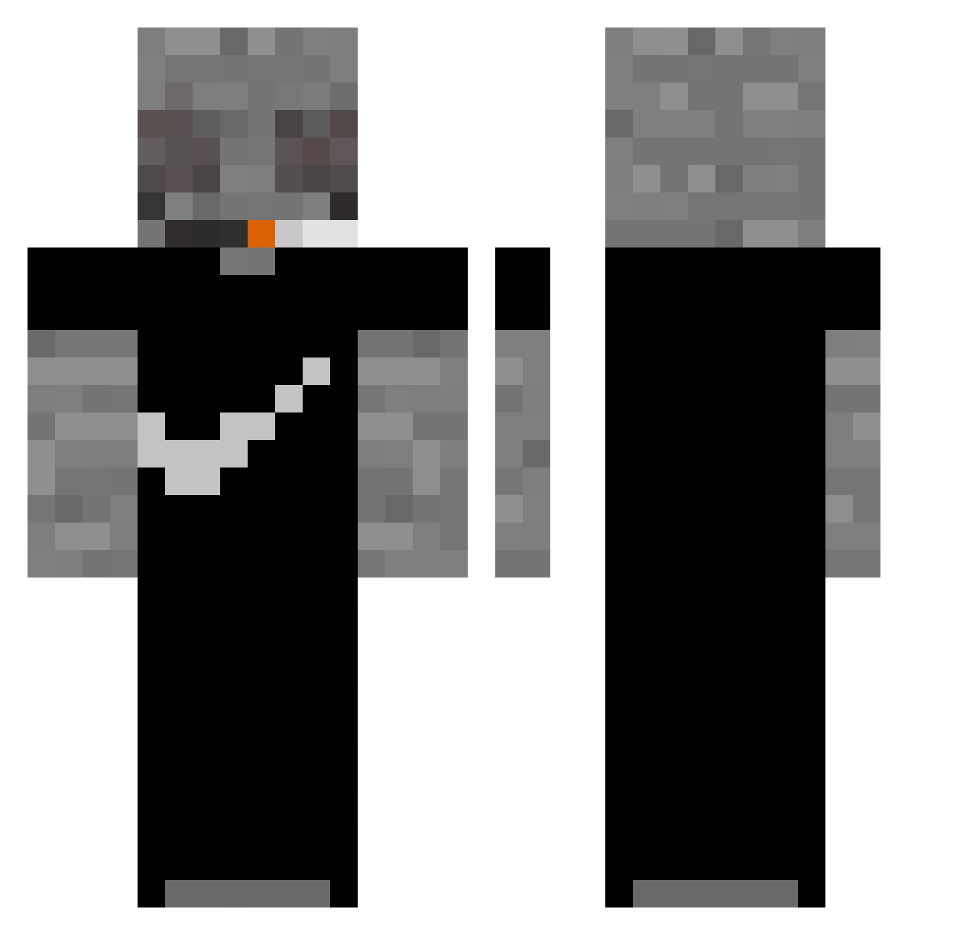 IgoreeQ Minecraft skin, front and back view