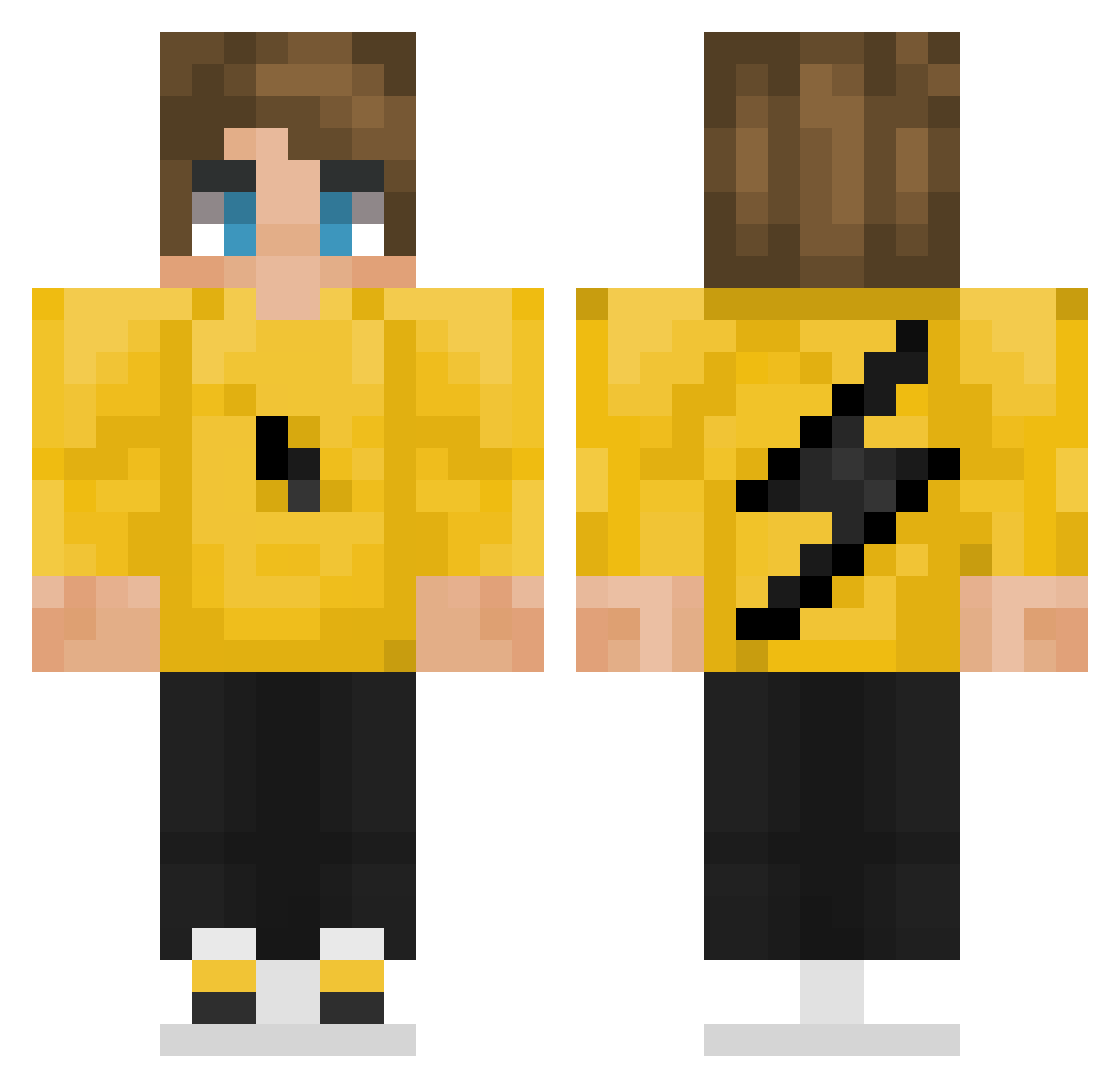 razvysam Minecraft skin, front and back view