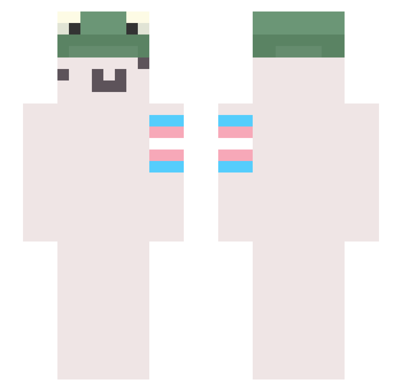 uyhi Minecraft skin, front and back view