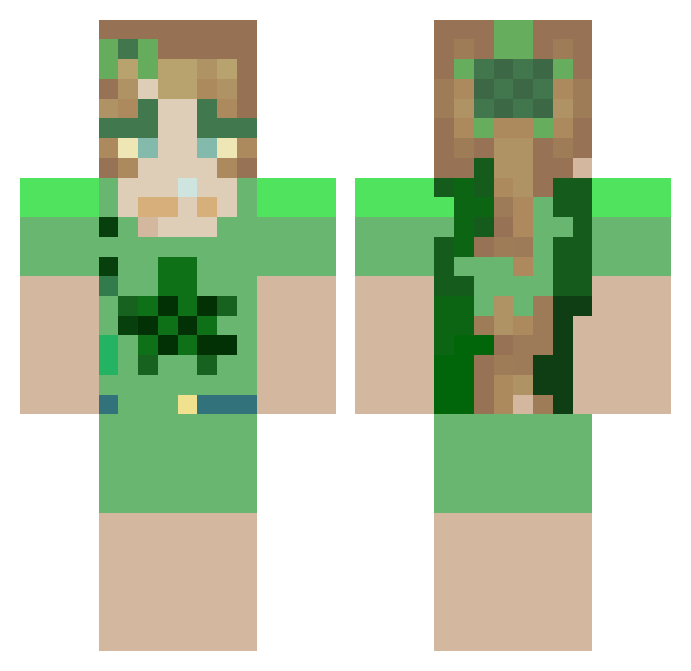 Lenard14 Minecraft skin, front and back view