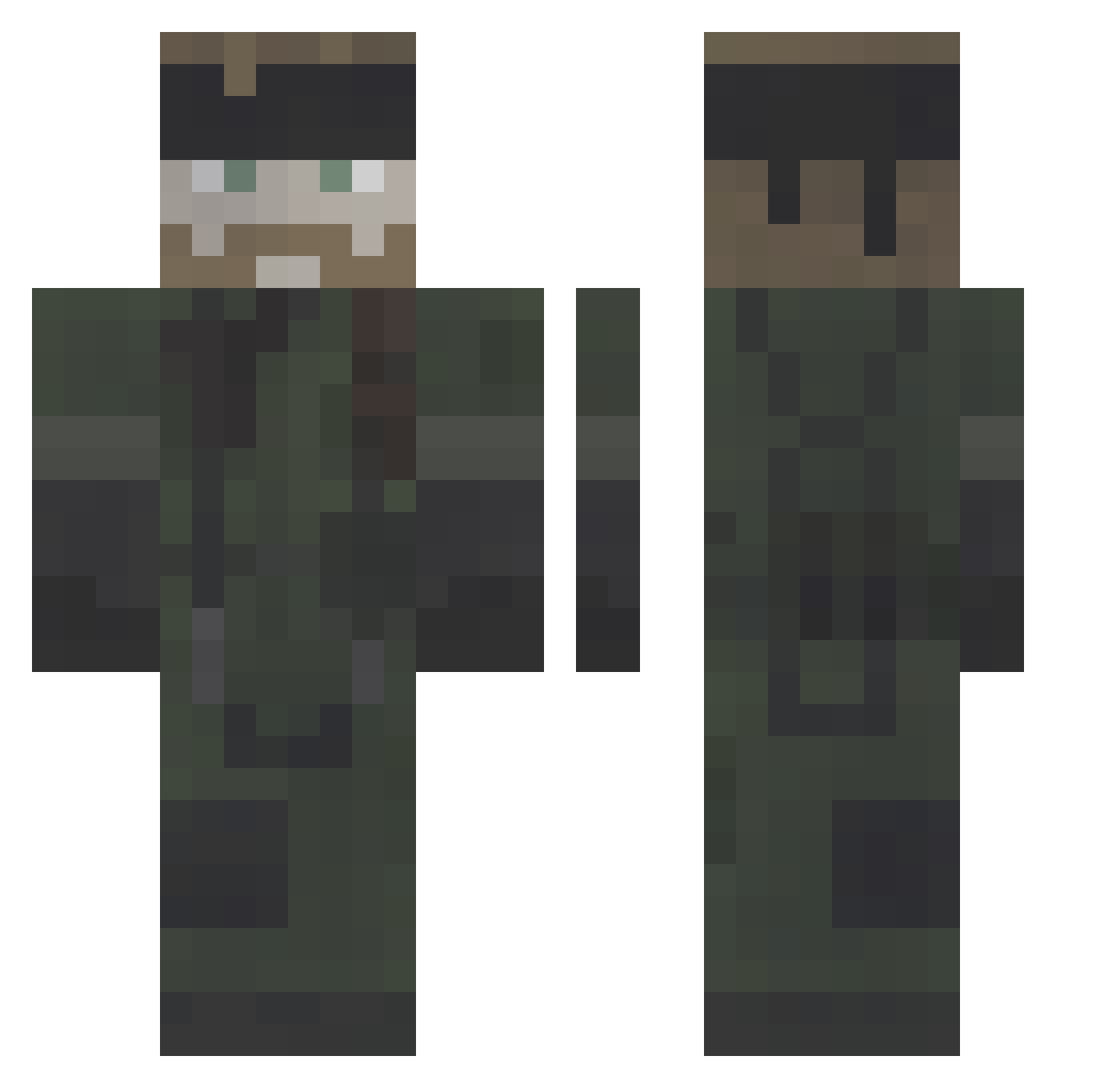 Fiora2010 Minecraft skin, front and back view