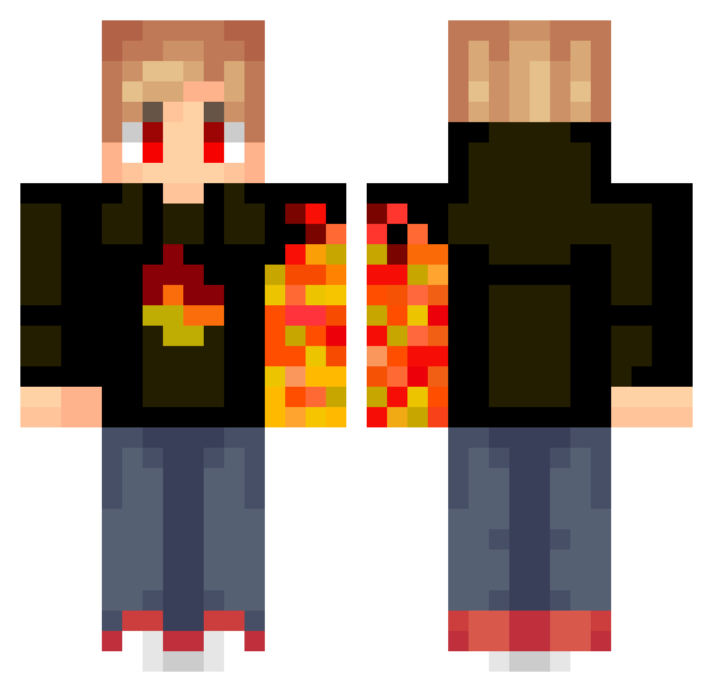 KAASANOVA Minecraft skin, front and back view