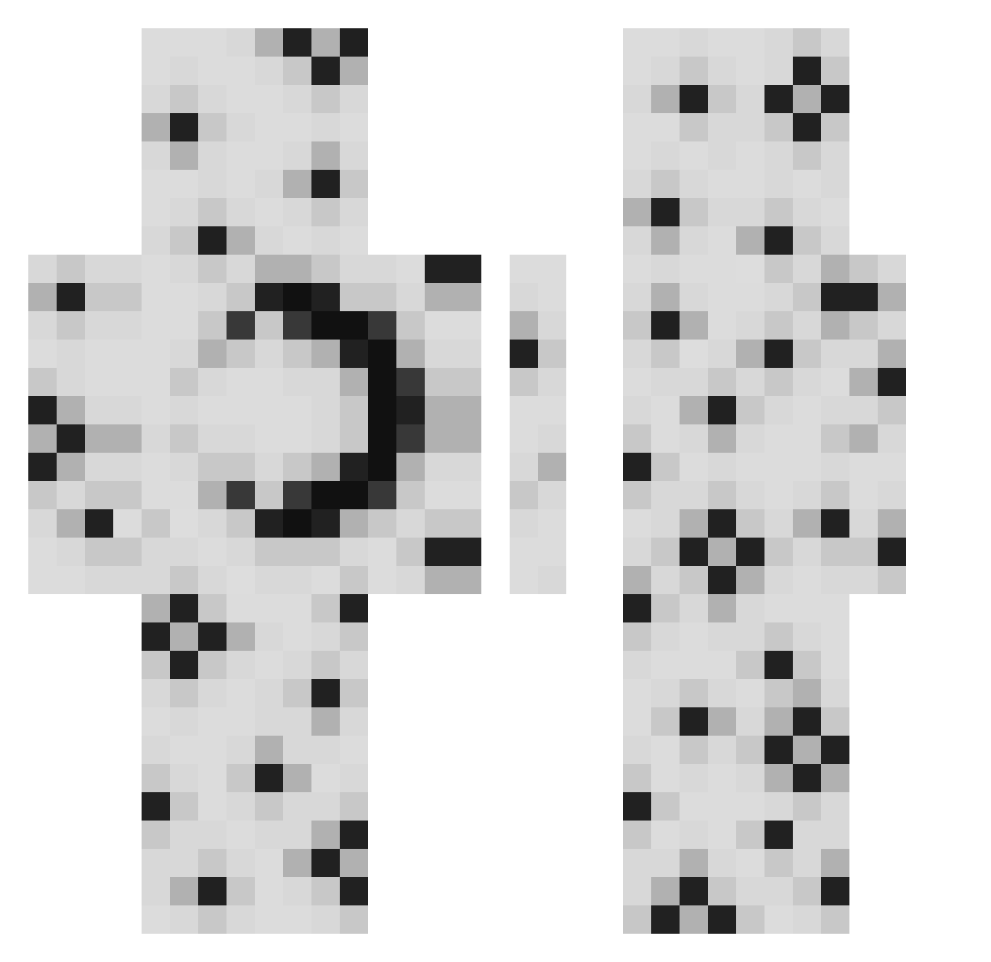 erisvow Minecraft skin, front and back view