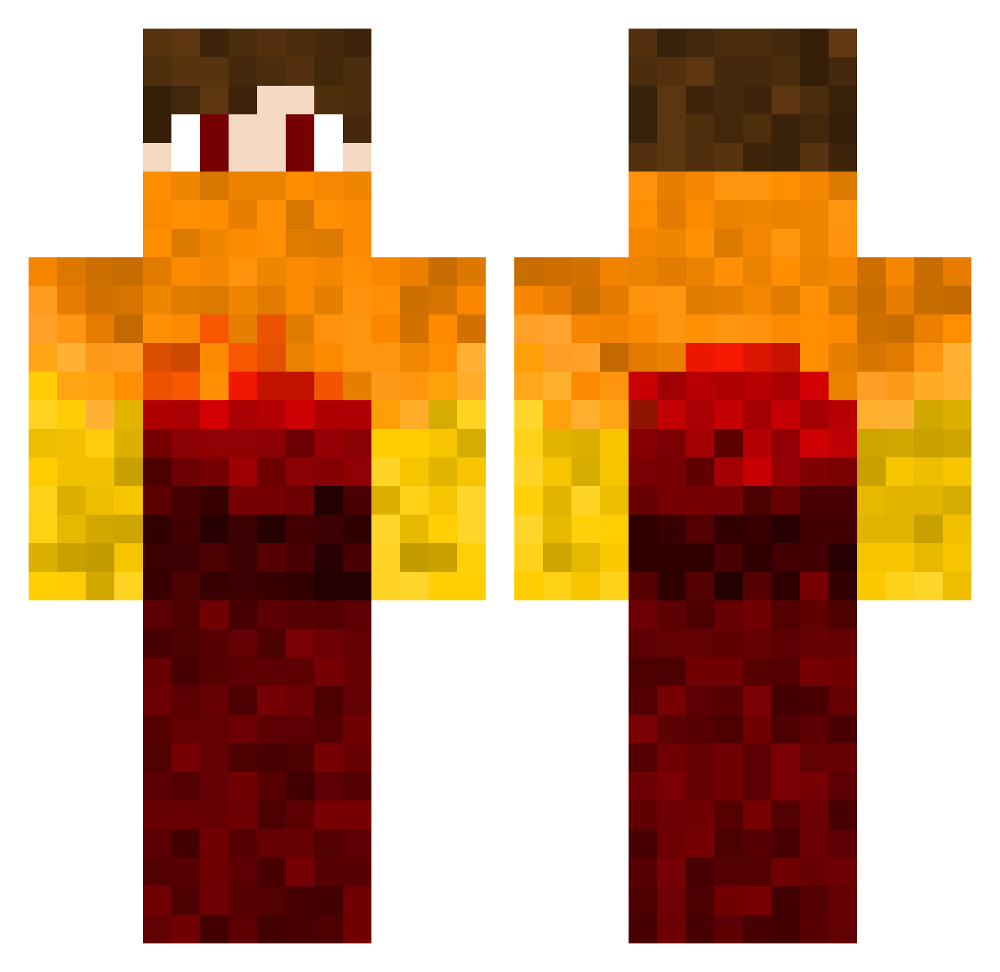 petr12 Minecraft skin, front and back view