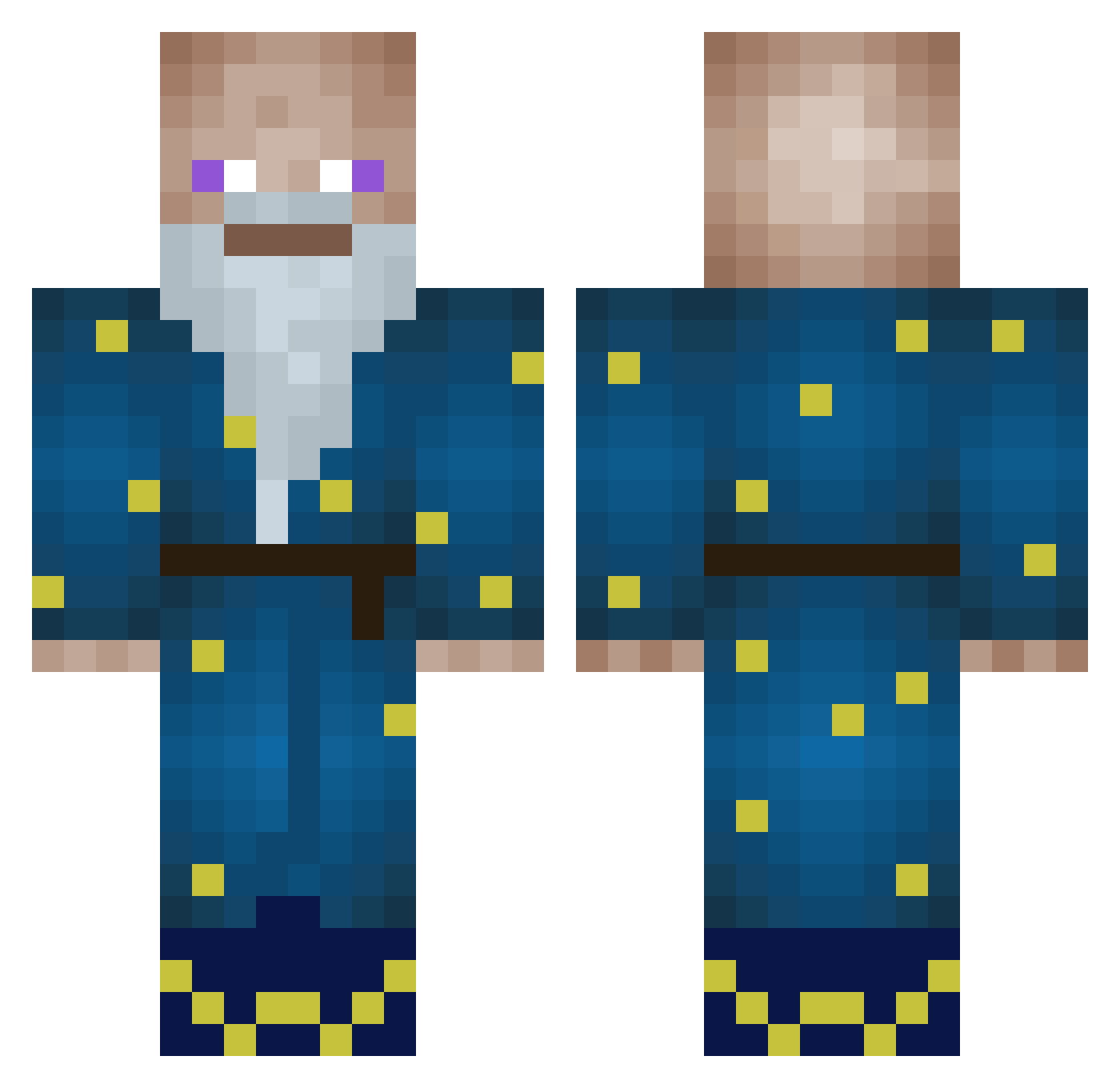 Minimalist_7 Minecraft skin, front and back view