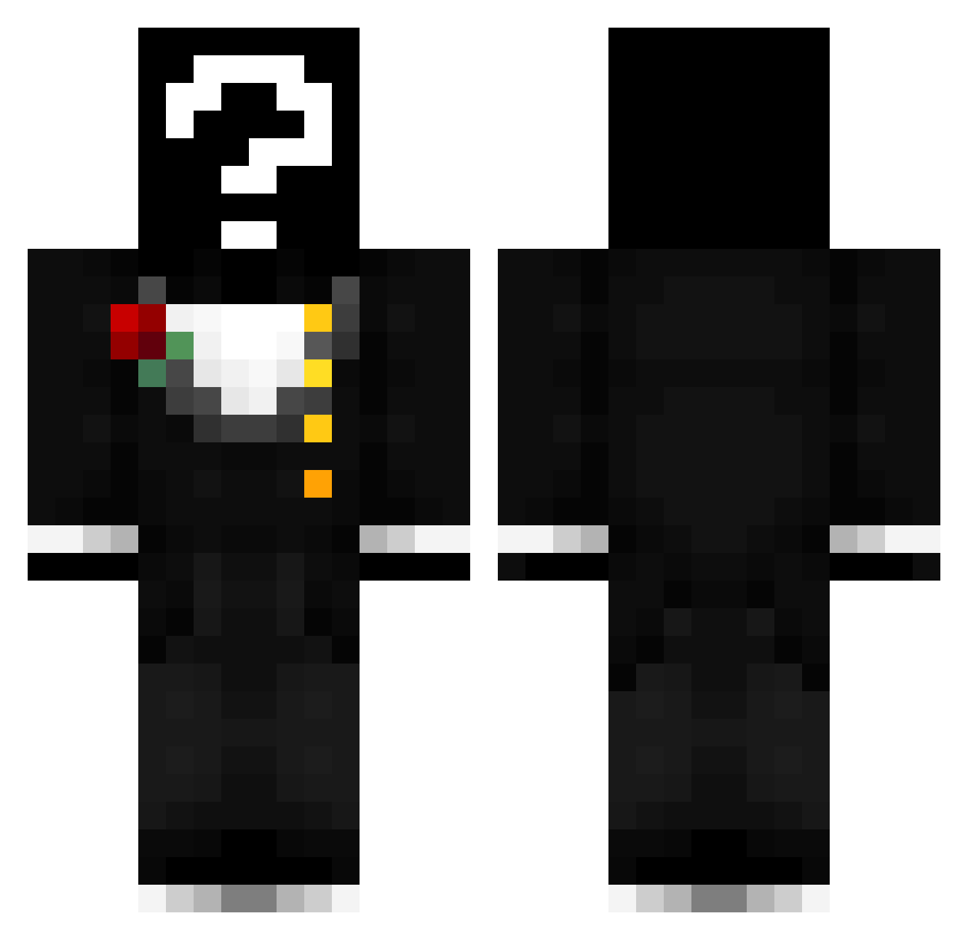 UnKnown15268 Minecraft skin, front and back view